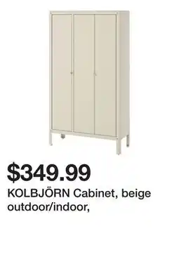 Ikea KOLBJÖRN Cabinet, beige outdoor/indoor offer