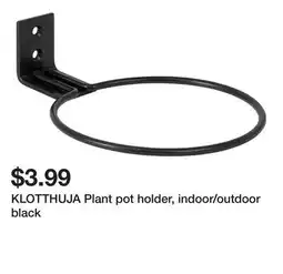 Ikea KLOTTHUJA Plant pot holder, indoor/outdoor black offer