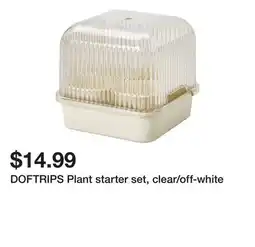 Ikea DOFTRIPS Plant starter set, clear/off-white offer
