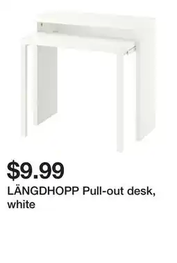 Ikea LÄNGDHOPP Pull-out desk, white offer
