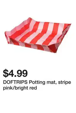 Ikea DOFTRIPS Potting mat, stripe pink/bright red offer
