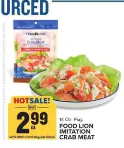 Food Lion FOOD LION IMITATION CRAB MEAT offer