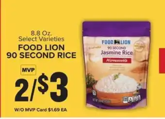 Food Lion FOOD LION 90 SECOND RICE offer