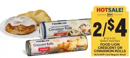 Food Lion FOOD LION CRESCENT OR CINNAMON ROLLS offer