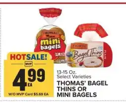 Food Lion THOMAS’ BAGEL THINS OR MINI BAGELS offer