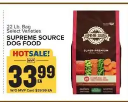 Food Lion Supreme Source Dog Food offer