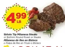 Food 4 Less Sirloin Tip Milanesa Steaks offer