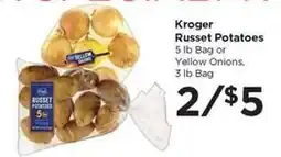 Food 4 Less Kroger Russet Potatoes or Yellow Onions offer