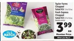 Safeway Taylor Farms Chopped Salad Kit / Fresh Express Chopped Salad Kit offer