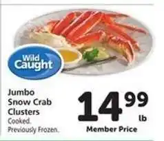 Safeway Jumbo Snow Crab Clusters offer