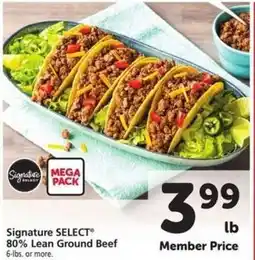 Safeway Signature SELECT 80% Lean Ground Beef offer