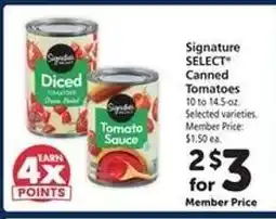 Safeway Signature SELECT Canned Tomatoes offer