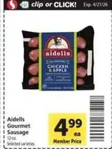 Safeway Aidells Gourmet Sausage offer
