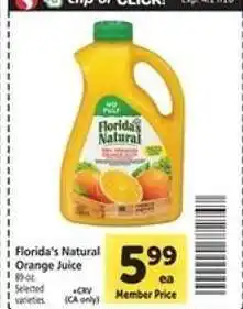 Safeway Florida's Natural Orange Juice offer