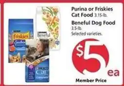 Safeway Purina or Friskies Cat Food, Beneful Dog Food offer