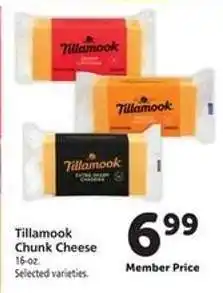Safeway Tillamook Chunk Cheese offer