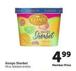 Safeway Kemps Sherbet offer