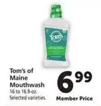 Safeway Tom's of Maine Mouthwash offer