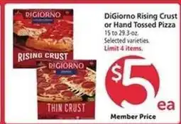 Safeway DiGiorno Rising Crust or Hand Tossed Pizza offer