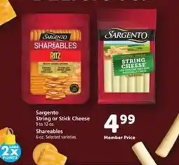 Safeway Sargento String or Stick Cheese offer