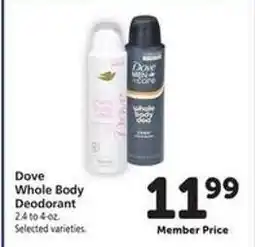 Safeway Dove Whole Body Deodorant offer