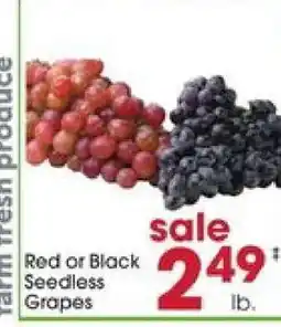 Giant Eagle Red or Black Seedless Grapes offer