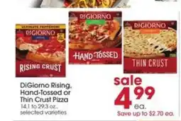 Giant Eagle DiGiorno Rising, Hand-Tossed, or Thin Crust Pizza offer