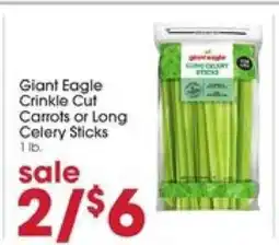 Giant Eagle Giant Eagle Crinkle Cut Carrots or Long Celery Sticks offer