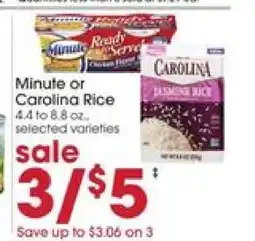 Giant Eagle Minute or Carolina Rice offer