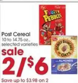 Giant Eagle Post Cereal offer