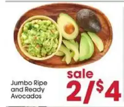 Giant Eagle Jumbo Ripe and Ready Avocados offer