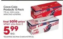 Giant Eagle Coca-Cola Products 10 Pack offer