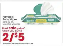Giant Eagle Pampers Baby Wipes offer
