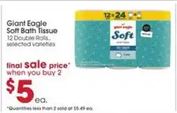 Giant Eagle Giant Eagle Soft Bath Tissue offer