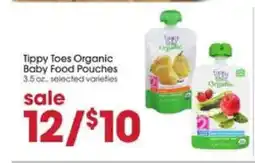 Giant Eagle Tippy Toes Organic Baby Food Pouches offer