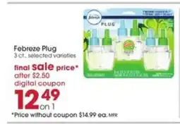 Giant Eagle Febreze Plug offer