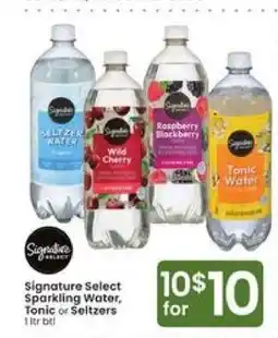 Albertsons Signature Select Sparkling Water, Tonic or Seltzers offer