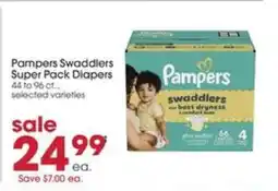Giant Eagle Pampers Swaddlers Super Pack Diapers offer