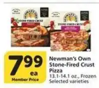 Albertsons Newman's Own Stone-Fired Crust Pizza offer