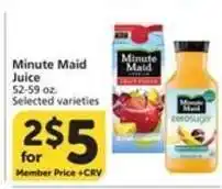Albertsons Minute Maid juice offer