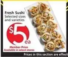 Albertsons Fresh Sushi offer