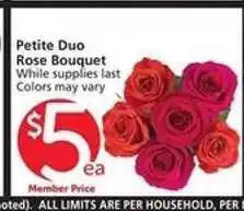 Albertsons Petite Duo Rose Bouquet offer