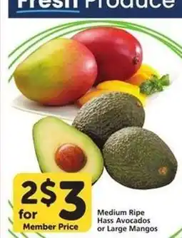 Albertsons Medium Ripe Hass Avocados or Large Mangos offer
