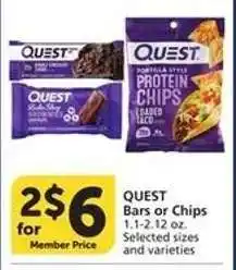 Albertsons QUEST Bars or Chips offer