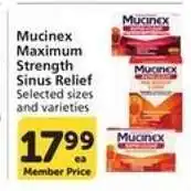 Albertsons Mucinex Maximum Strength Sinus Relief offer