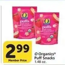 Albertsons O Organics Puff Snacks offer