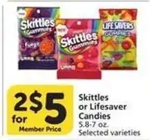 Albertsons Skittles or Lifesaver Candies offer