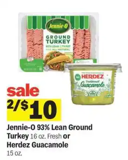 Meijer Jennie-O 93% Lean Ground Turkey or Herdez Guacamole offer