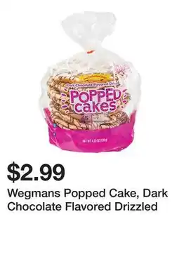 Wegmans Wegmans Popped Cake, Dark Chocolate Flavored Drizzled offer
