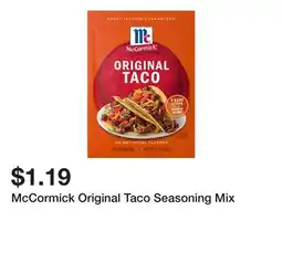 Wegmans McCormick Original Taco Seasoning Mix offer